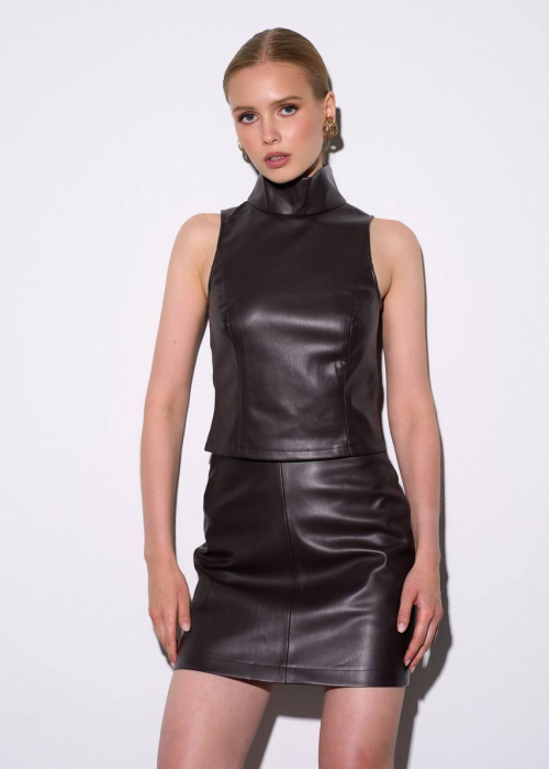 Юбка из экокожи